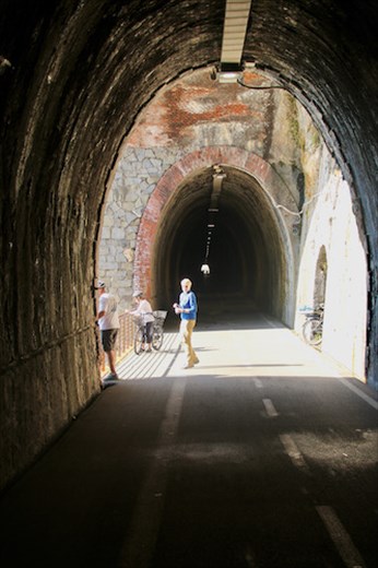 Tunnel after tunnel after tunnel, Levanto to Bonassola
