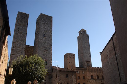 Four of 14 towers of San Gimignano