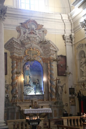 3-D mural, Church of Gesù, Montepulciano