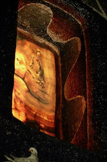 Morning light through Alabaster. Mausoleum of Galla Placidia, Ravenna 