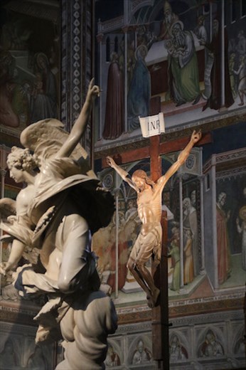 Statue and Crucifix, Duomo of Orvieto