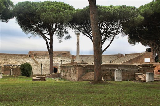 Across the Square to the Theater, Ostia Antica