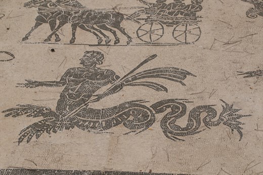 Mosaic at Baths of the Coachmen, Ostia Antica