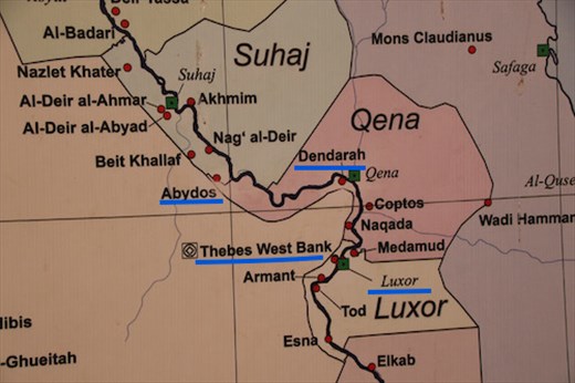 Map of West Bank of Nile