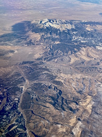 Somewhere over Arizona or maybe New Mexico