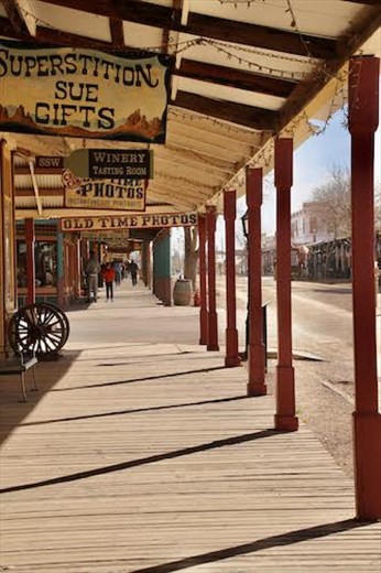 Wooden sidewalk, Tombstone
