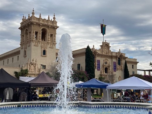 Fountain and Prado, Alcazar Garden, Balboa Park