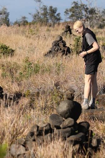 Connie following the 