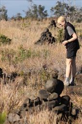 Connie following the 