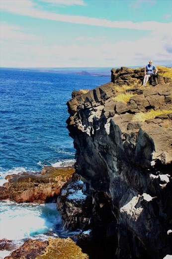 Connie at South Point, Hawaii
