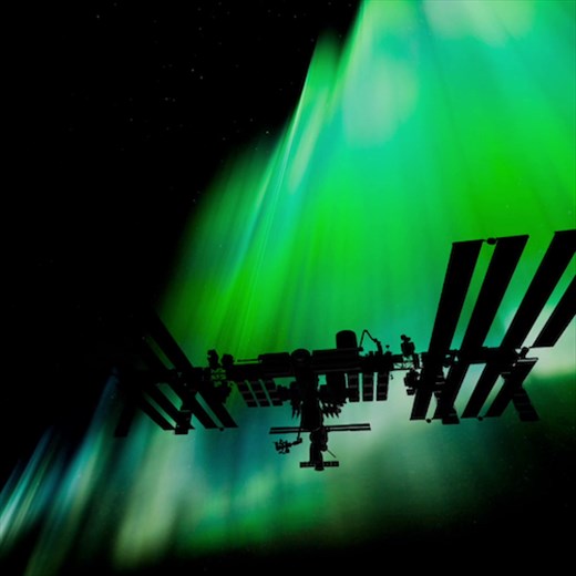 ISS and the Aurora