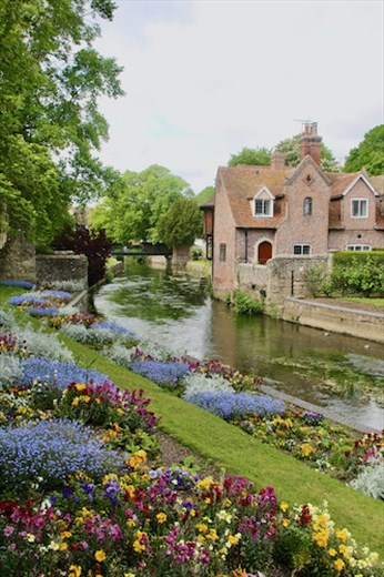 The Stour River and public gardens at Westgate, Canterbury