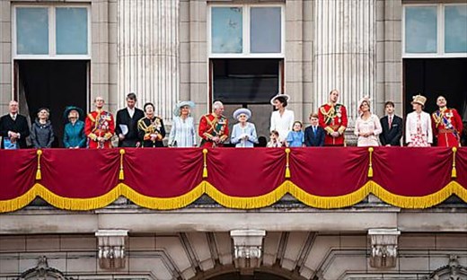 Her Majesty and the Royals, Platinum Jubilee at Buckingham Palace (internet phot