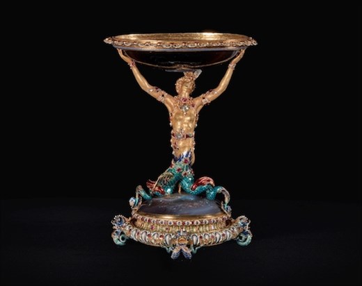 Cup With a Gold Mermaid—and diamonds and sapphires, Oh My!