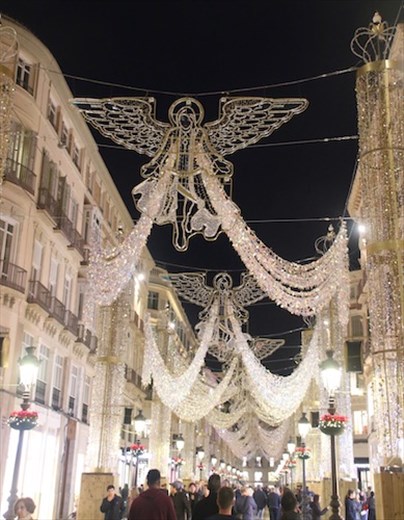Holiday decorations on Calle Marqués de Larios