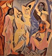 Premier painting in Museo de Picasso, Les Demoiselles d'Avignon: by graynomadsusa, Views[290]