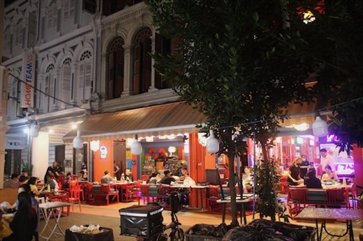 Chinatown lights up in the evening