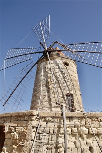 One of the remaining windmills in the salt flats