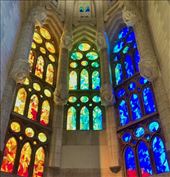 Red, Green and Blue stained glass, Sagrada Familia: by graynomadsusa, Views[251]