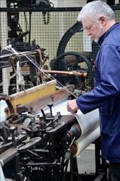 Operating a single loom, Queen Street Mill: by graynomadsusa, Views[294]