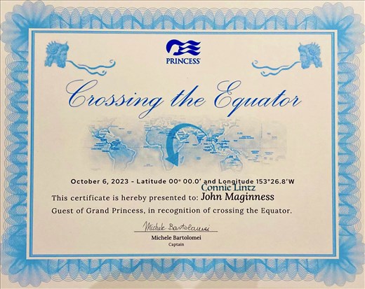 Crossing the Equator—Again!