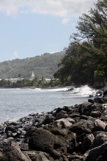 Rocky shoreline, Papeete