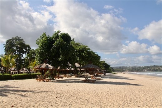 White sand of Jimbaran Beach