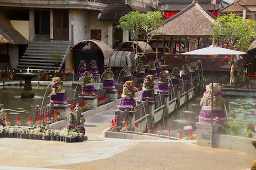 Looking back from the temple, Taman Saraswati