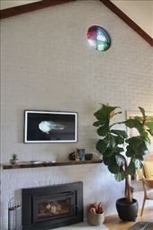 Stained-glass portal and a fireplace, Cockatoo View: by graynomadsusa, Views[226]