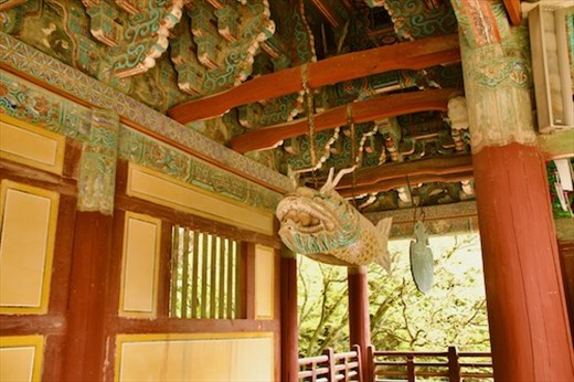 Carved fish, Bulguska Temple