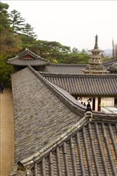 Bulguska Temple roof and Seekgatap Pagoda: by graynomadsusa, Views[216]