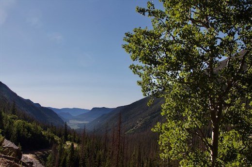 Looking down from Old Fall River Road, RMNP