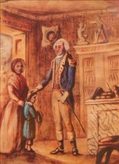 1789 painting of Geo. Washington blessing young Washington Irving: by graynomadsusa, Views[257]