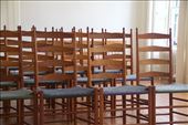Shaker chairs in meeting hall, Enfield Shaker Village: by graynomadsusa, Views[256]