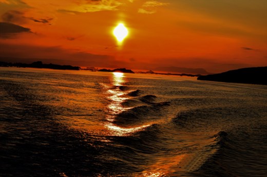 End of the day. The sunset!