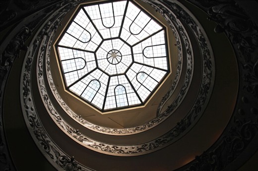 The spiral staircases in the Vatican Museum truly are a marvel to the eye.  Although the intricacy and beauty of this design is often captured from above, I had no idea how amazing these stairs looked from below.  Like many things in the Vatican, you need to 