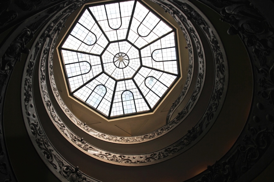 The spiral staircases in the Vatican Museum truly are a marvel to the eye.  Although the intricacy and beauty of this design is often captured from above, I had no idea how amazing these stairs looked from below.  Like many things in the Vatican, you need to 