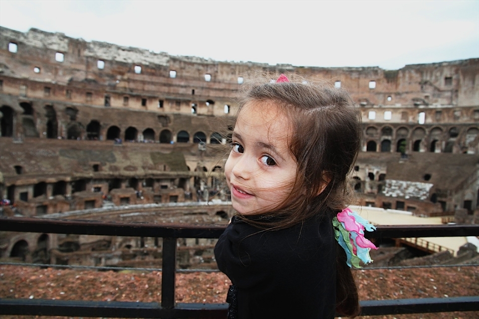 Although unable to fully comprehend what occurred in the Colosseum all those years ago, my youngest daughter was wide-eyed and amazed with this site.  To me, this photo shows a contrast between youth and history.