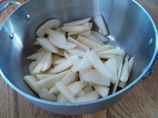 Saute' your fruit while the dough rests and rises