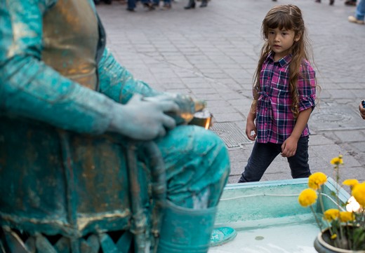 The human fountain, the continuous water had a different impact on every person.