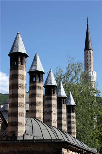 The Minarets of Gazi Husrev-begov boys Islamic school and Mosque