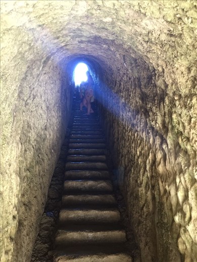 The tunnel down to the beach