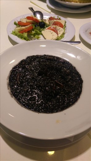 Black cuttlefish risotto, yum!!!