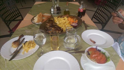 They do lots of grilled and rotisserie meats in Croatia. This was an exceptional bit of lamb and chicken family style.