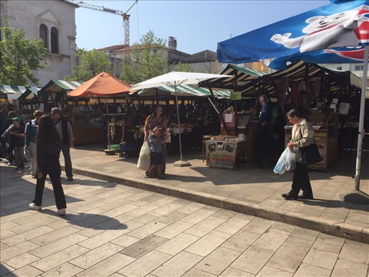 The large market in Old Town Zadar