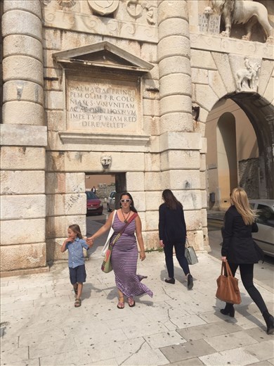 Many walks through old town, and many scooter rides too!