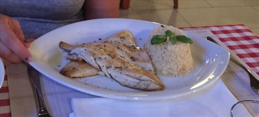 Grilled sea bream with shrimp risotto at Zadar Jadera