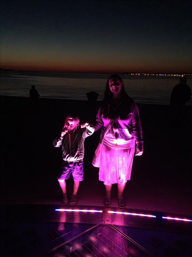 Color changing light show