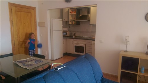 Conner making himself at home in our new tiny apartment