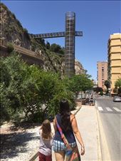 Elevator to the castle! Conner and I rode up and walked across, pretty cool :): by guild_family_of_3, Views[324]